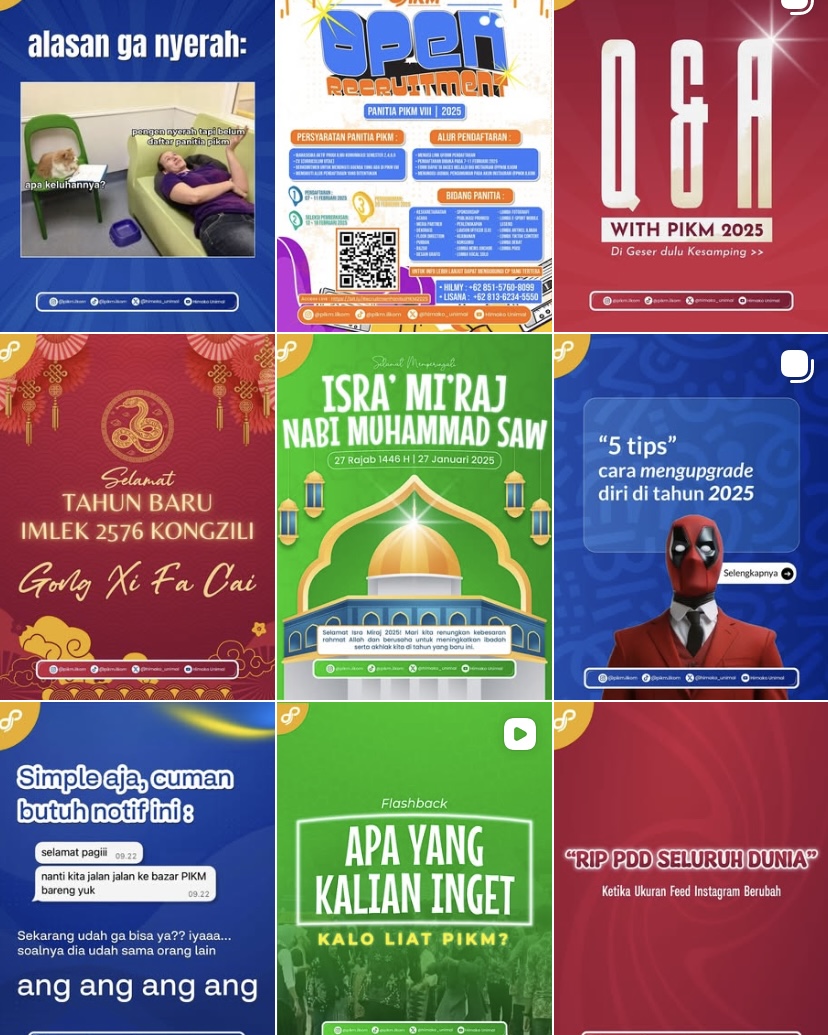 Feed Instagram PIKM Ilkom Unimal